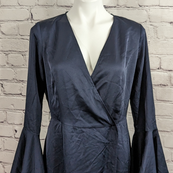 ASOS Navy Blue wrap dress - Picture 3 of 6